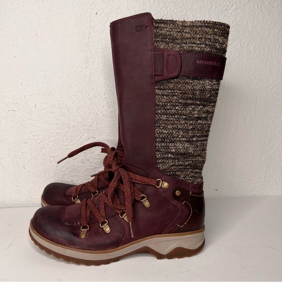 Merrell Eventyr Peak waterproof wine tall boot - Picture 1 of 10